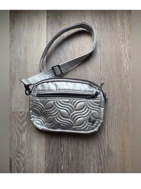 - -Not available - - Lug silver quilted crossbody bag in ice pop